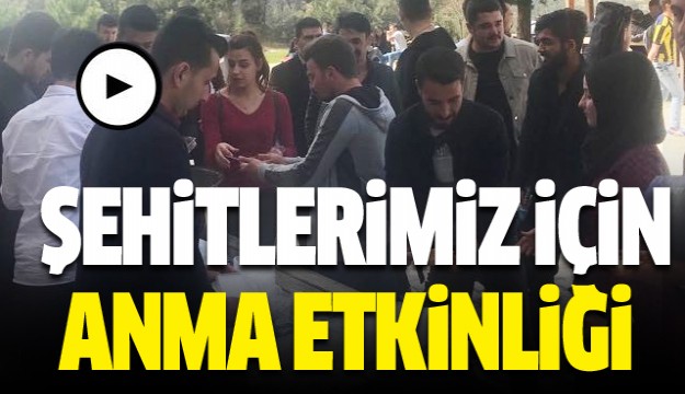 ISPARTA'DA ÖĞRENCİLERDEN ŞEHİTLERİ ANMA ETKİNLİĞİ