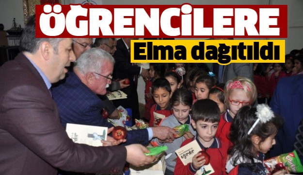 ISPARTA'DA ÖĞRENCİLERE ELMA DAĞITILDI