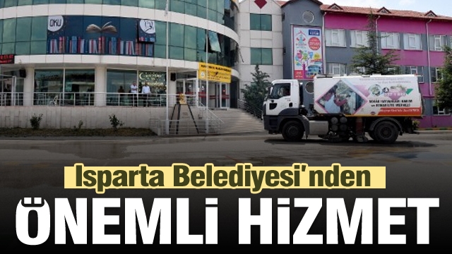 Isparta'da okul bahçelerinde asfalt, temizlik ve çevre düzenlemesi çalışmaları 
