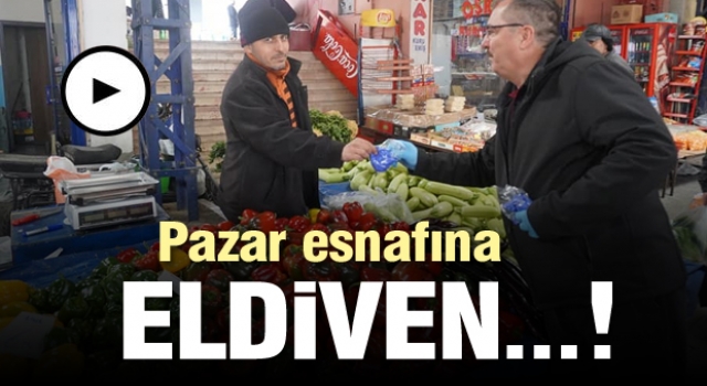 ISPARTA'DA PAZAR ESNAFINA HİJYENİK ELDİVEN DAĞITILDI