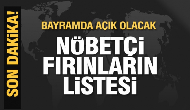 Isparta'da Ramazan Bayramında açık olacak nöbetçi fırınlar listesi 2020