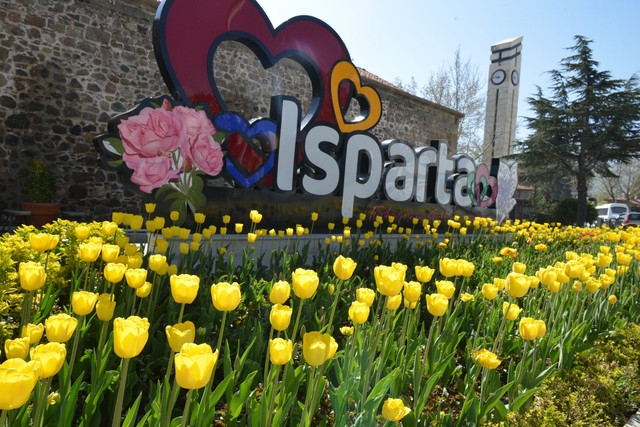 Isparta'da Rengarenk laleler şehri donatıyor