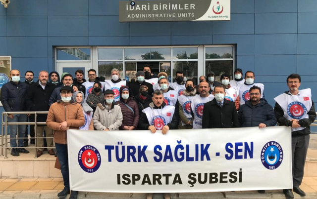 ISPARTA'DA SAĞLIKÇILAR İŞ BIRAKTI