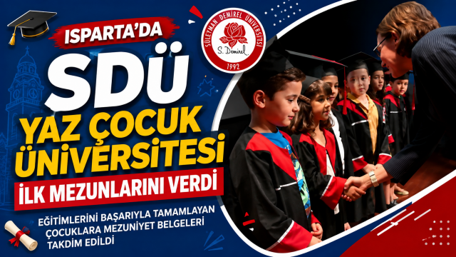 Isparta'da SD&Uuml; Yaz &Ccedil;ocuk &Uuml;niversitesi İlk Mezunlarını Verdi