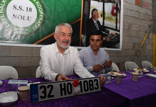 Isparta'da şehiriçi halk otobüslerinde ''HO'' harf grubu plaka uygulaması