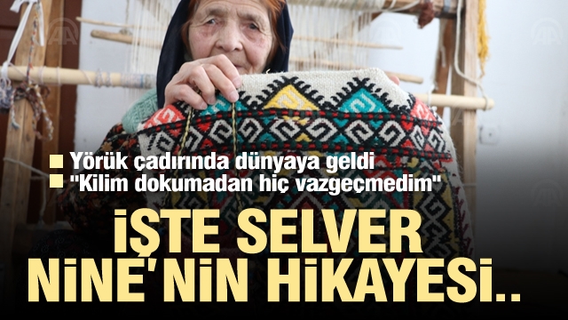 Isparta'da Selver nine dokuma tezgahının başında anılarını yaşatıyor