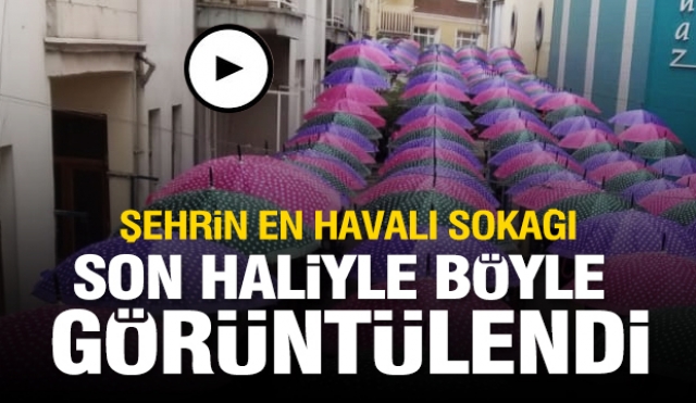 ISPARTA'DA ŞEMSİYELİ SOKAK YENİLENDİ