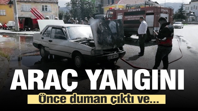 Isparta'da seyir halindeki otomobil yandı