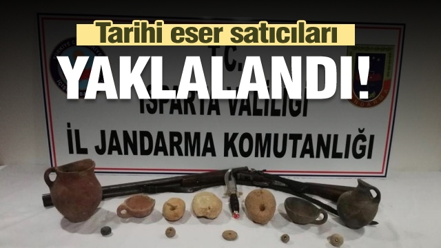 Isparta'da tarihi eser satıcılarına jandarmadan operasyon!