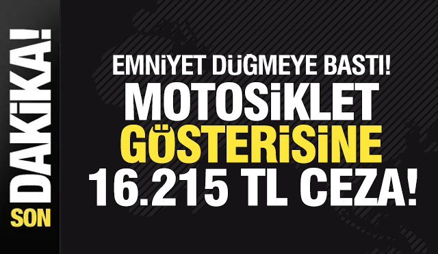 Isparta'da Tehlikeli Motosiklet Gösterisine 16.215 TL Ceza