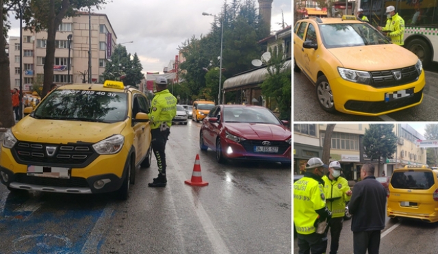 Isparta'da Ticari Taksilere yönelik denetim 