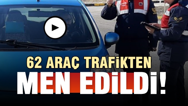 Isparta'da trafik denetimleri... 62 araç men edildi