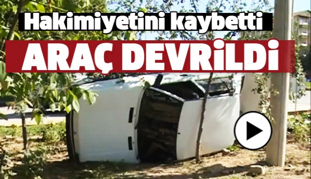 ISPARTA'DA TRAFİK KAZASI! ARAÇ DEVRİLDİ