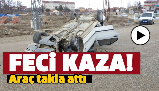 ISPARTA'DA TRAFİK KAZASI! ARAÇ TAKLA ATTI