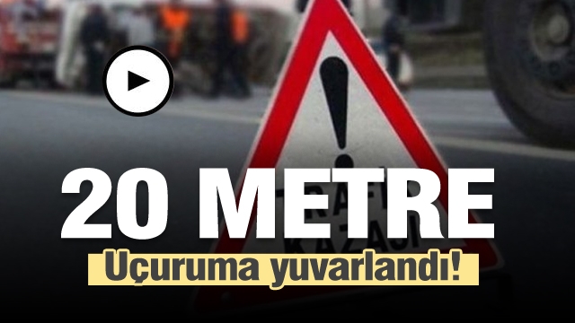 ISPARTA'DA TRAFİK KAZASI...ARAÇ UÇURUMA YUVARLANDI