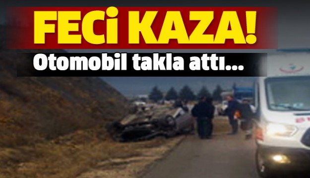 Isparta'da Trafik Kazası! OtomobilTakla Attı