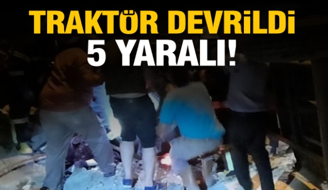 Isparta'da traktör kazası: 5 kişi yaralandı