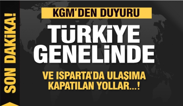 Isparta'da ulaşıma kapatılan oto yollar...