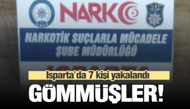 Isparta'da uyuşturucuyu evin bahçesine gömmüşler!