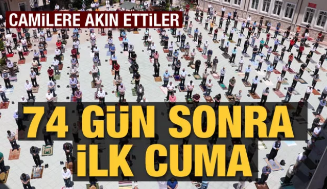 Isparta'da vatandaş camilere akın etti 74 gün sonra ilk cuma