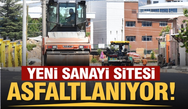 Isparta'da Yeni Sanayi Sitesinde asfalt çalışması