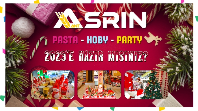 Isparta'da yeni yıl için gereken tüm süsleme ve parti malzemeleri Asrın Pasta Hoby Party'de