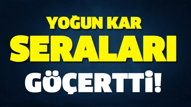 ISPARTA'DA YOĞUN KAR YAĞIŞI SERALARDA GÖÇME MEYDANA GETİRDİ