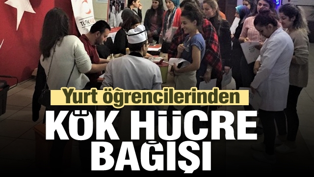 Isparta'da yurt öğrencilerinden kök hücre bağışı