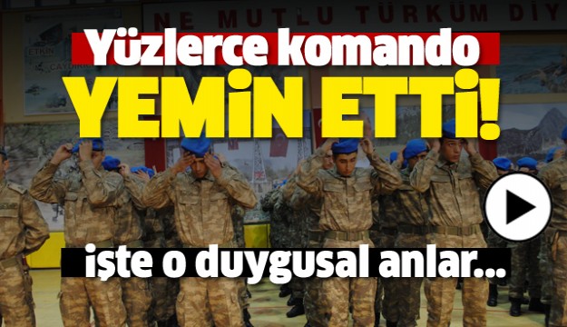 Isparta'da  yüzlerde  komando yemin etti