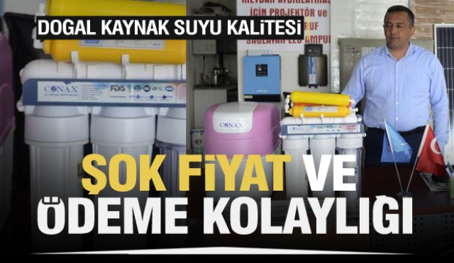 Isparta'daki bu su arıtma cihazı ile doğal kaynak suyu gibi için