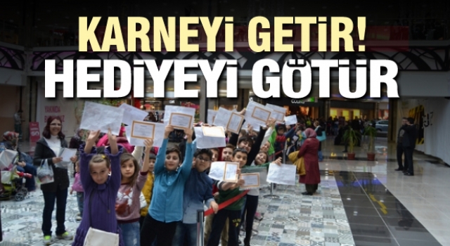 Isparta'daki çocuklar haydi! Karneyi getir,Hediyeyi götür...!