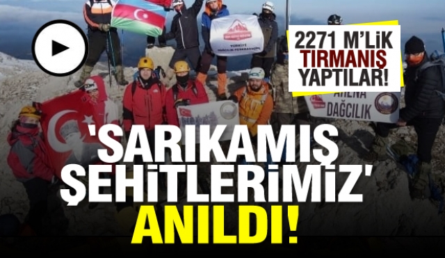 Isparta'daki dağcılarımız  Sarıkamış şehitleri için tırmandı