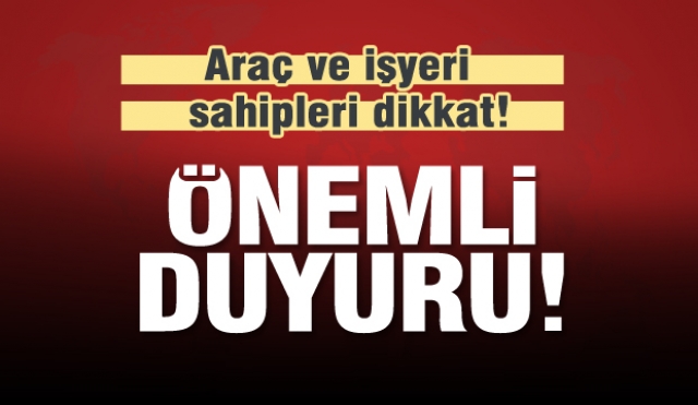 ISPARTA'DAKİ ESNAF,İŞYERİ VE ARAÇ SAHİPLERİ BU HABERE DİKKAT!