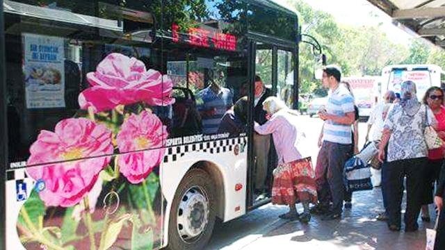 Isparta'daki otobüs duraklarına güvenlik kamerası