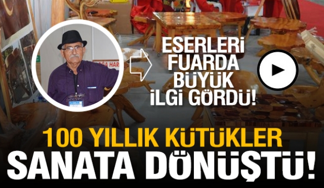 Ispartalı ahşap ustasının eserleri fuarda büyük ilgi gördü