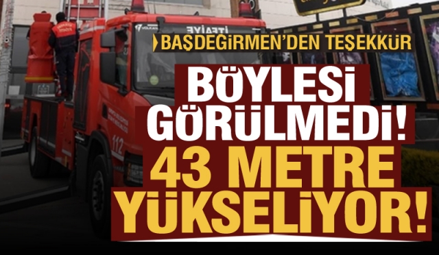 ISPARTA'YA 43 METRE YÜKSELEBİLEN İTFAİYE ARACI 