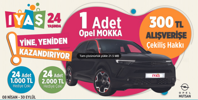 IYAŞ 24. YILINDA YİNE YENİDEN ARABA KAZANDIRMAYA BAŞLADI!!!