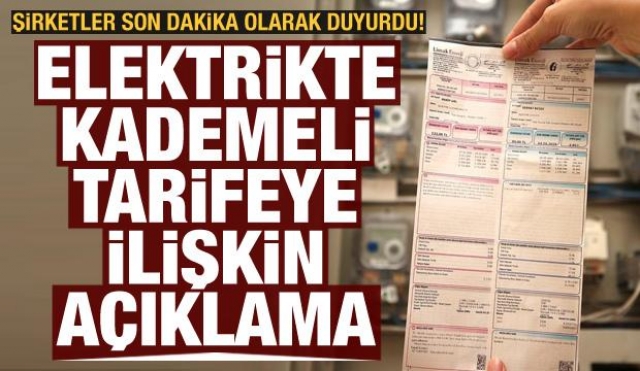 Kademeli elektrik tarifesine ilişkin açıklama...