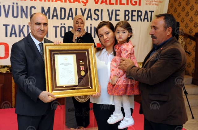 Kahramanmaraş'ta Devlet Övünç Madalyası ve Beratı töreni