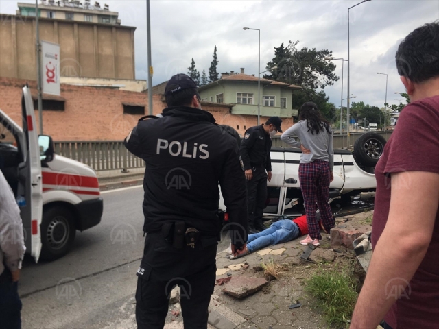 Kahramanmaraş'ta otomobil takla attı: 1 yaralı
