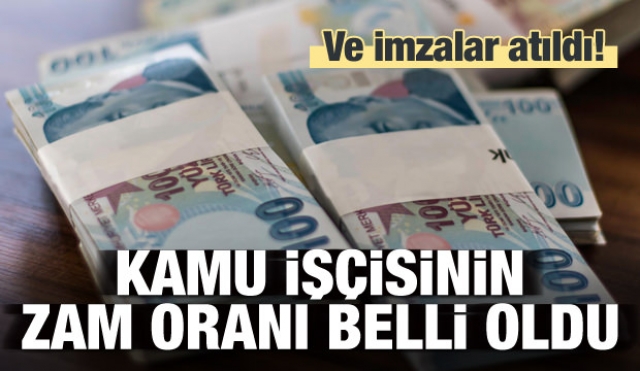 Kamu işçisinin zam oranı belli oldu 2019