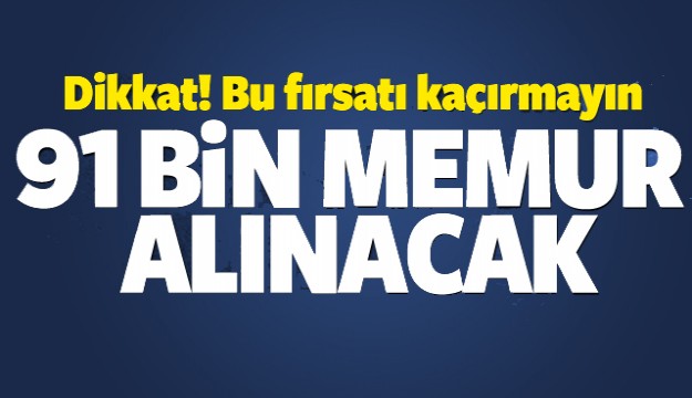 Kamu kurum ve kuruluşlarına 91 bin memur alınacak