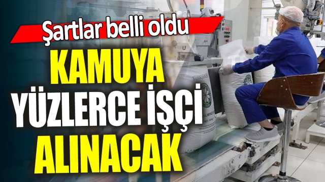 Kamuya Yüzlerce İşçi Alınacak