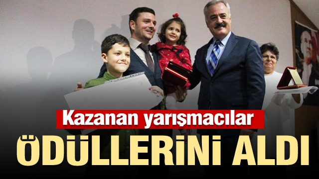 Kazanan yarışmacılara ödüllerini Isparta Valisi takdim etti