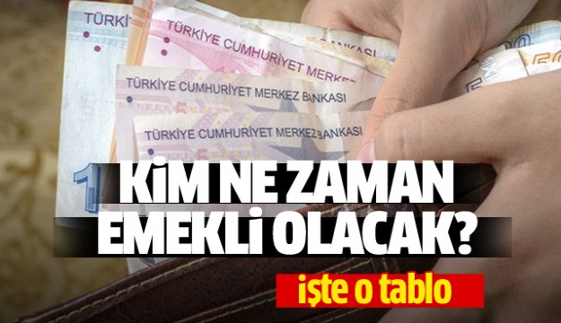 Kim ne zaman emekli olacak? İşte liste