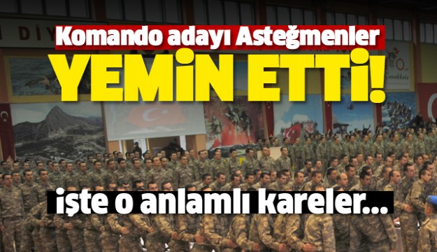 Komando adayı Asteğmenler yemin etti