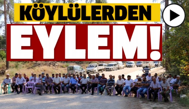 KÖYLÜLERDEN EYLEM! YOLU KAPATTILAR