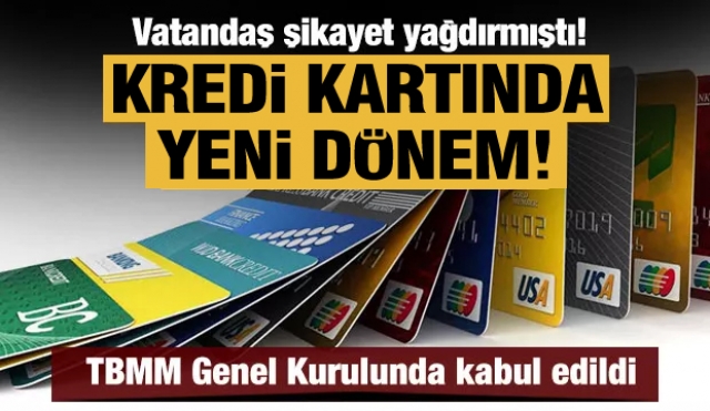 Kredi kartında yeni dönem! TBMM Genel Kurulunda kabul edildi