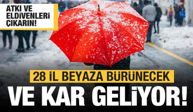 Lapa lapa kar geliyor!  İşte merak edilen hava durumu raporu....