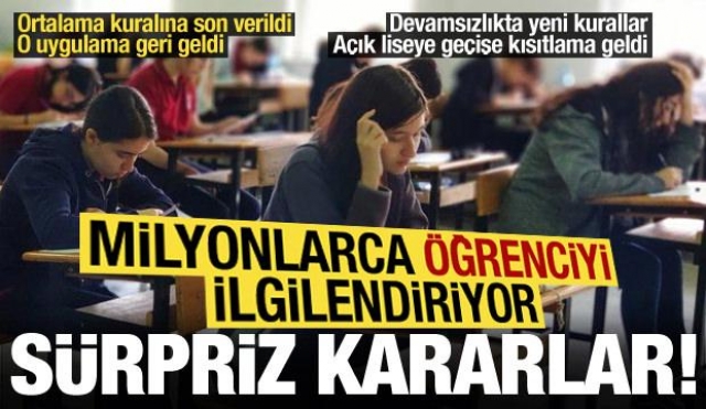 Lisede sınıfta kalma geri geldi!